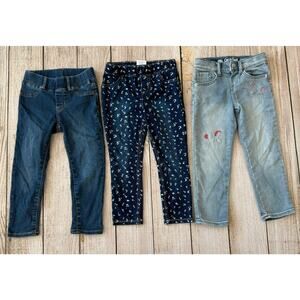 NWOT -  3 Pairs - Girls 4T Jeans